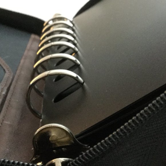 Day-Timer Brown Vegan Leather Zip Planner Cover | Junior Size - Picture 12 of 15
